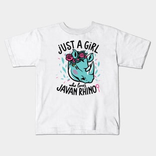 just a girl who loves Javan Rhino Kids T-Shirt